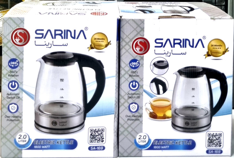 کتری برقی سارینا مدل SA169 ظرفیت ۲.۵ لیتر