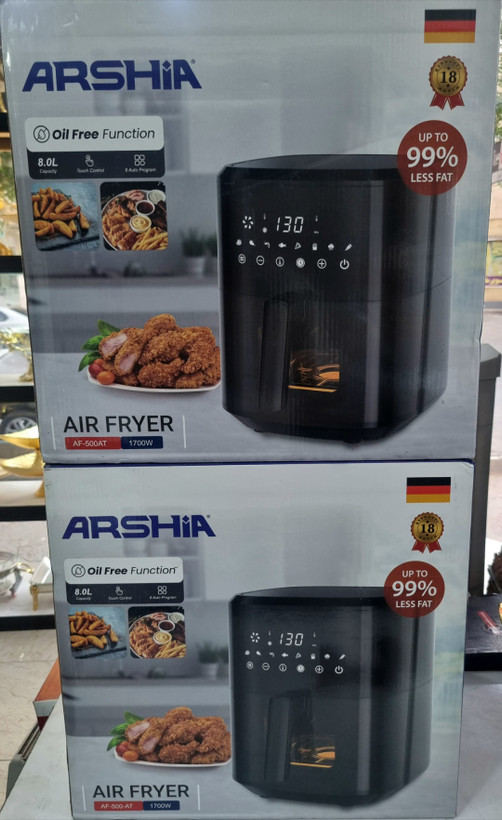 سرخ کن بدون روغن عرشیا مدل AF-5۰۰AT ظرفیت 8 لیتر