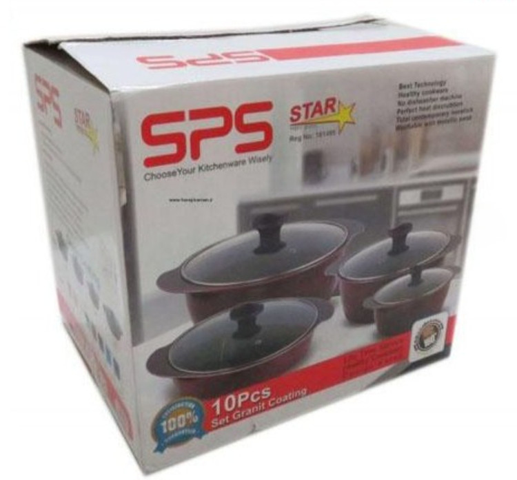 سرویس قابلمه طرح چدن 10 پارچه sps