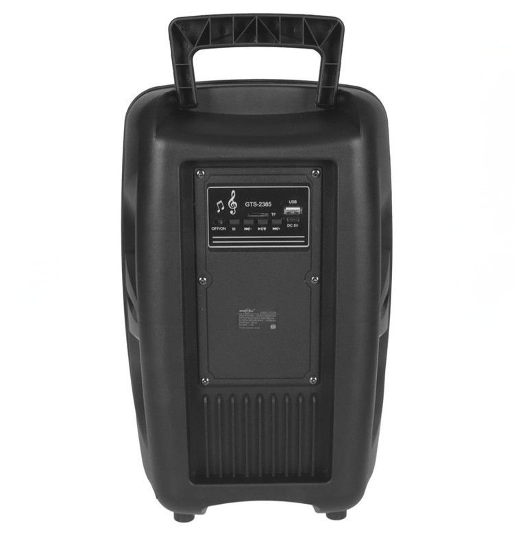 اسپیکر بلوتوثی GTS مدل GTS-2385 سایز ۸ اینچ همراه با دو عدد میکروفن