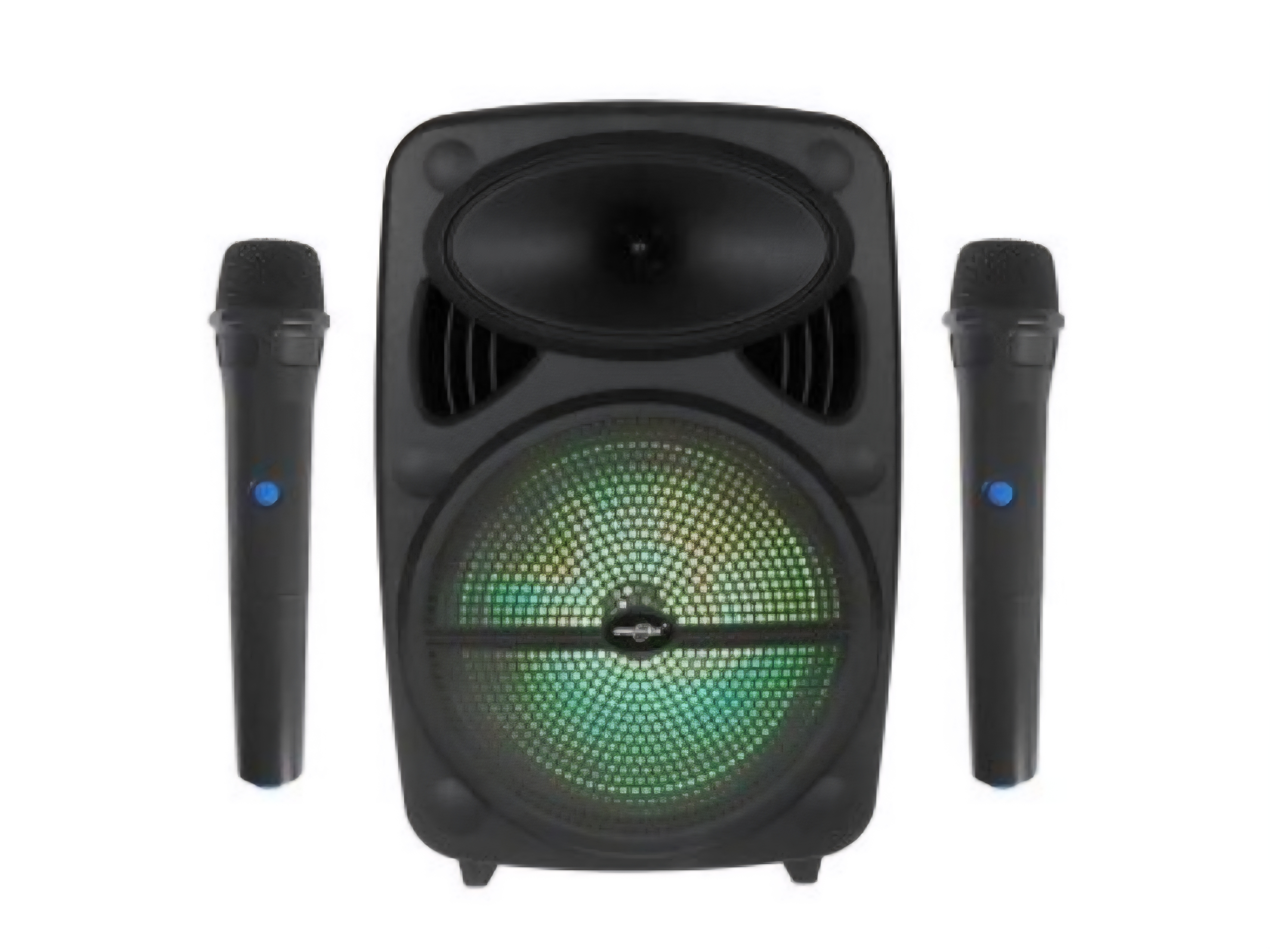 اسپیکر بلوتوثی GTS مدل GTS-2385 سایز ۸ اینچ همراه با دو عدد میکروفن