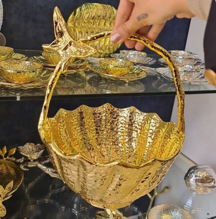 سرویس پذیرایی ایوان ۵ تیکه طرح پروانه آلومینیومی