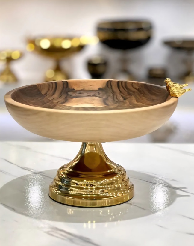 سرویس پذیرایی تمام چوب گردو طرح گنجشک آنیل الیاژ برنج و برنز درجه یک